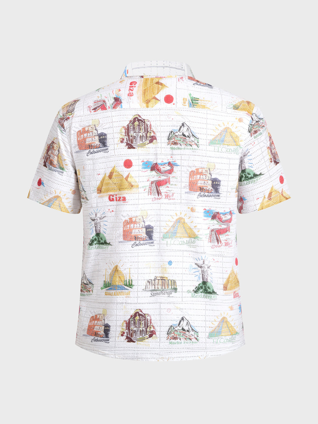Men's White Relaxed Fit Resort Wear Shirt