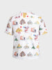 Men's White Relaxed Fit Resort Wear Shirt