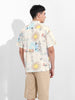 Men's White Relaxed Fit Resort Wear Shirt