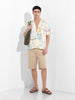 Men's White Relaxed Fit Resort Wear Shirt