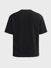Men's Black Boxy Fit Textured Casual T-Shirt