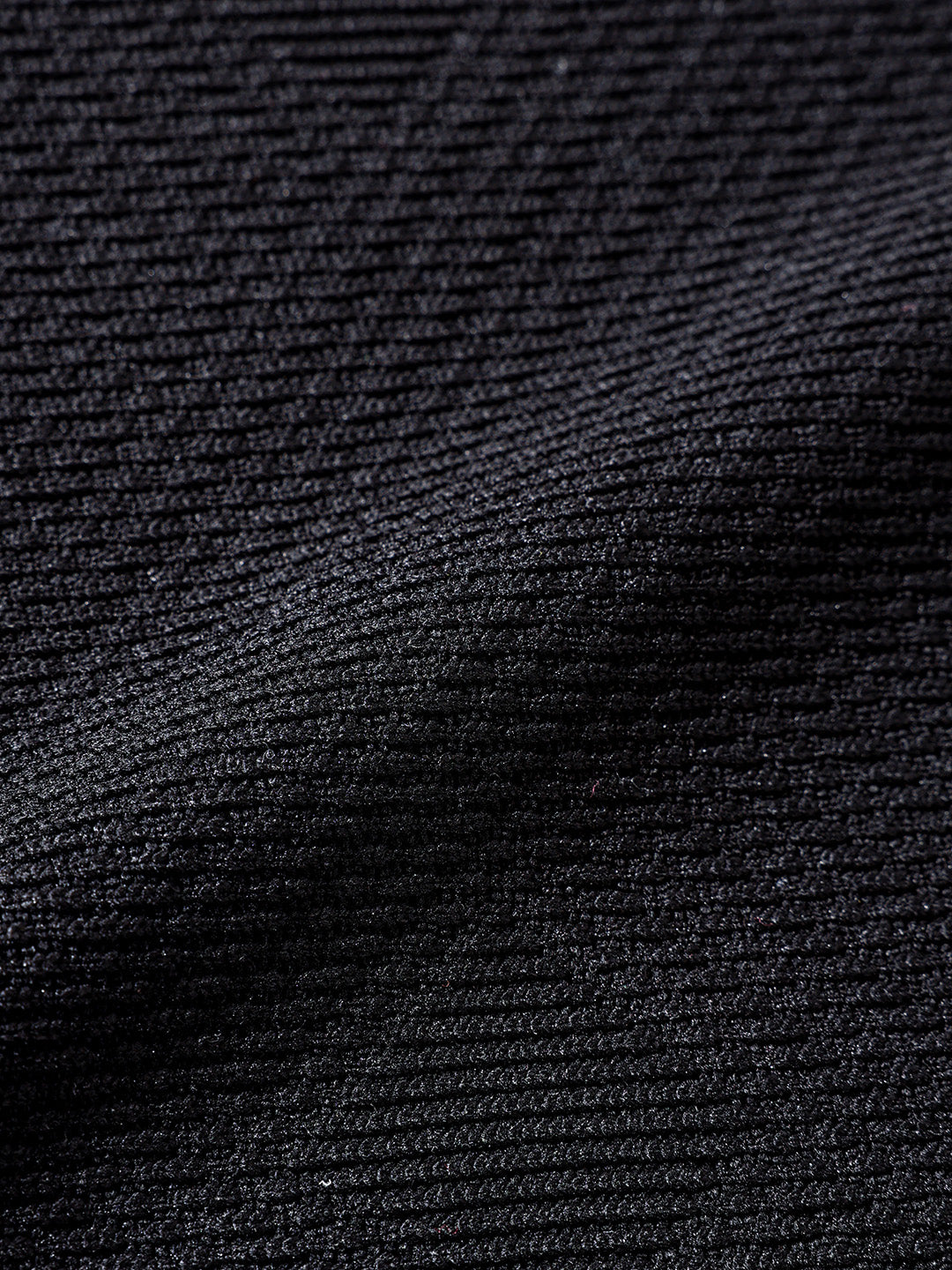 Men's Black Boxy Fit Textured Casual T-Shirt