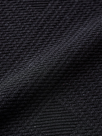 Men's Black Boxy Fit Textured Casual T-Shirt