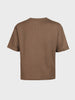Men's Brown Boxy Fit Textured Casual T-Shirt