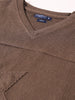 Men's Brown Boxy Fit Textured Casual T-Shirt