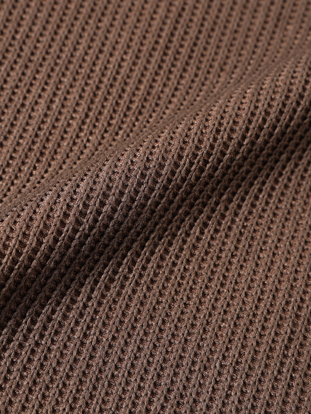 Men's Brown Boxy Fit Textured Casual T-Shirt