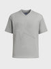Men's Grey Boxy Fit Textured Casual T-Shirt