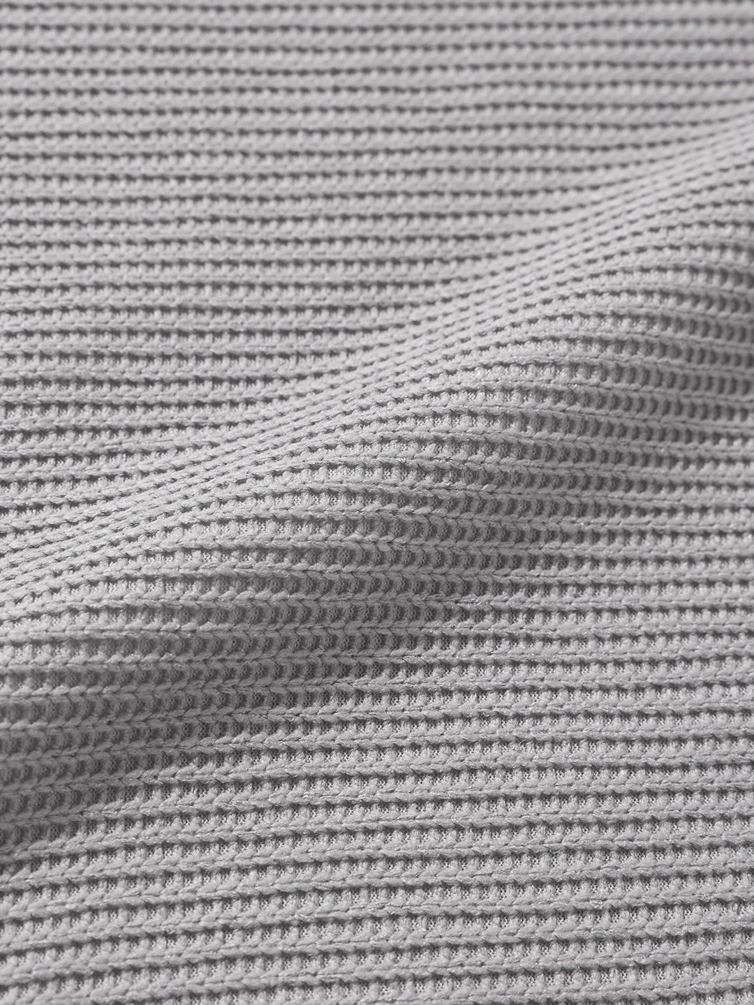 Men's Grey Boxy Fit Textured Casual T-Shirt