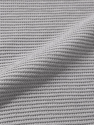 Men's Grey Boxy Fit Textured Casual T-Shirt