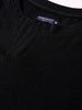Men's Black Boxy Fit Textured Casual T-Shirt