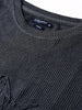 Men's Grey Boxy Fit Textured Casual T-Shirt