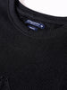 Men's Black Boxy Fit Textured Casual T-Shirt
