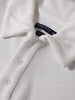 Men's White Boxy Fit Textured Casual T-Shirt
