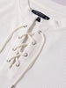 Men's White Regular Fit Textured Casual T-Shirt