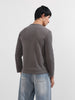 Men's Grey Regular Fit Textured Casual T-Shirt