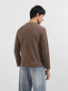 Men's Brown Regular Fit Textured Casual T-Shirt