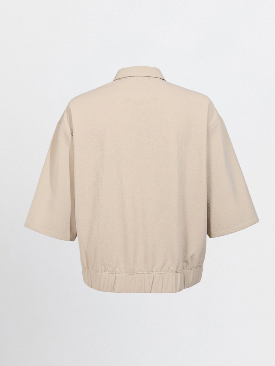 Men's Beige Oversized Fit Solid Warner Bros Jacket