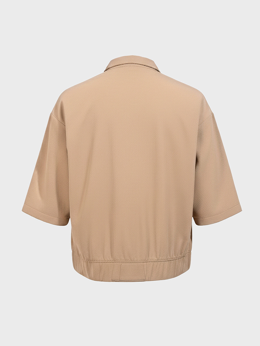 Men's Khaki Oversized Fit Solid Warner Bros Jacket