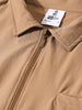 Men's Khaki Oversized Fit Solid Warner Bros Jacket