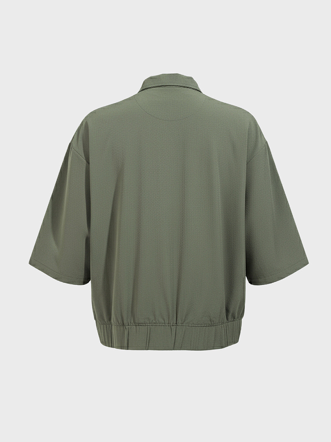 Men's Olive Oversized Fit Solid Warner Bros Jacket