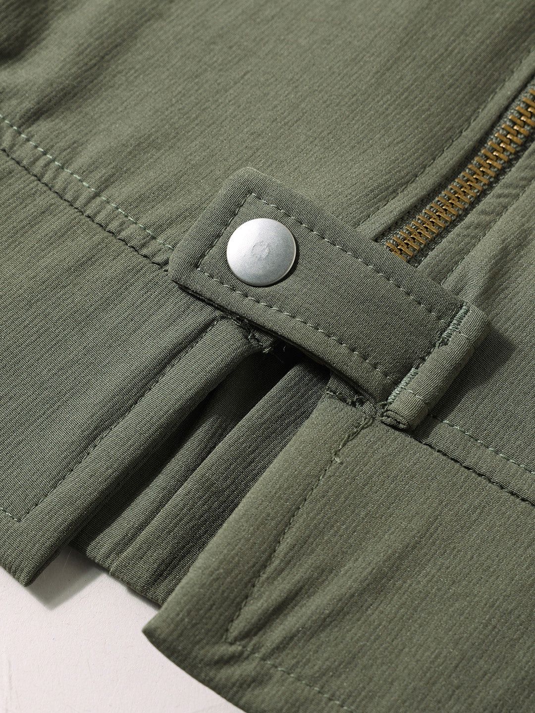 Men's Olive Oversized Fit Solid Warner Bros Jacket