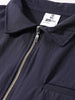 Men's Navy Blue Oversized Fit Solid Warner Bros Jacket