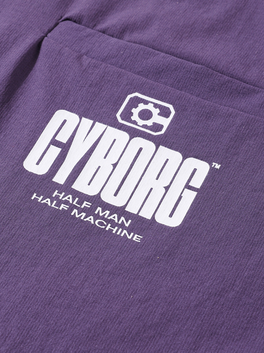 Men's Purple Oversized Fit Solid Warner Bros Jacket