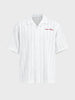Men's White Boxy Fit Embroided  Casual Shirt