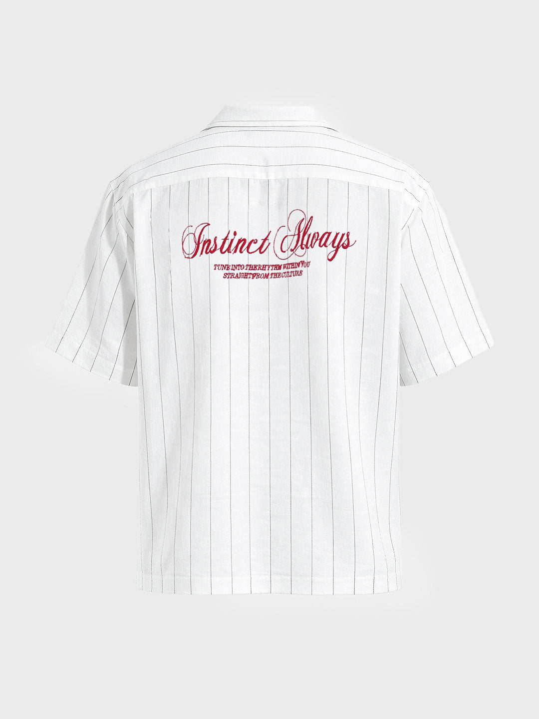 Men's White Boxy Fit Embroided  Casual Shirt