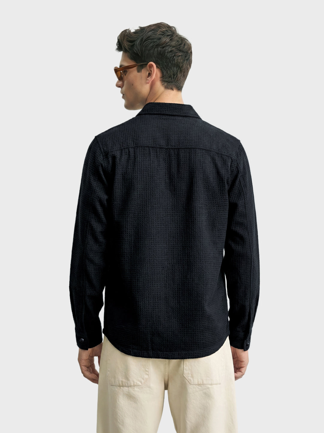 Men's Black Regular Fit Casual Shirt