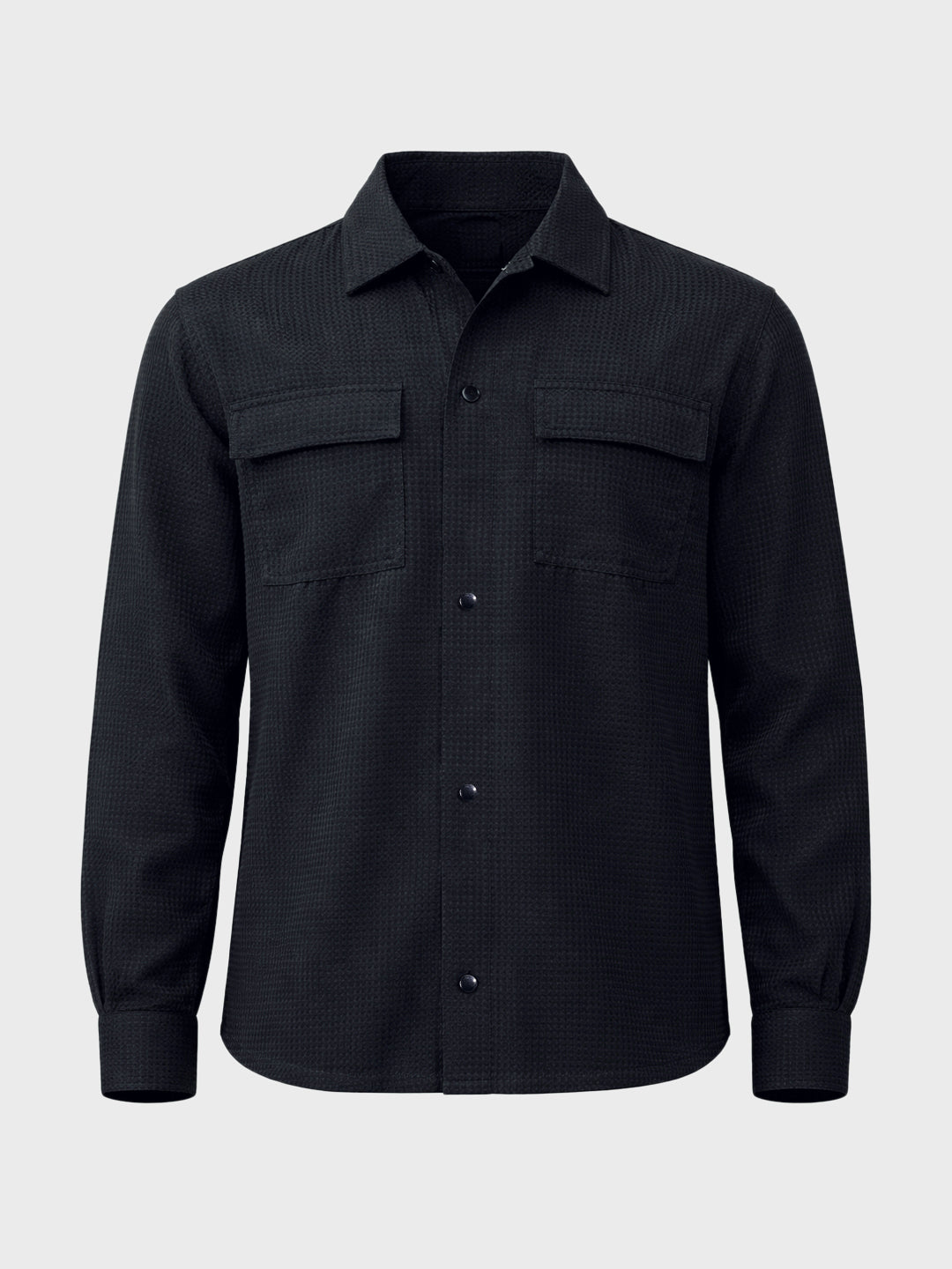 Men's Black Regular Fit Casual Shirt