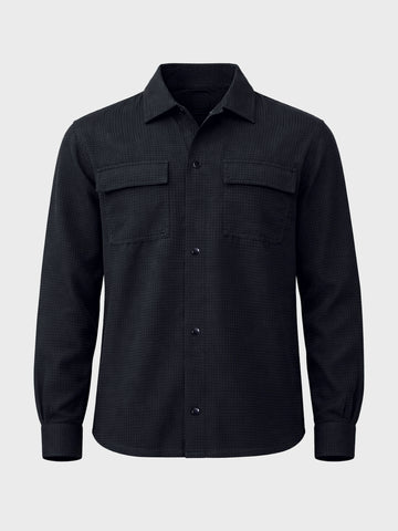 Men's Black Regular Fit Casual Shirt