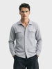Men's Grey Regular Fit Casual Shirt