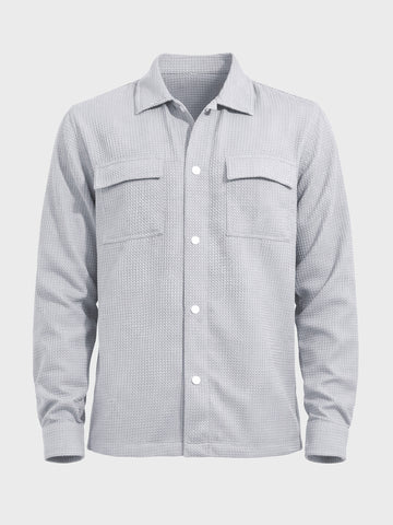 Men's Grey Regular Fit Casual Shirt