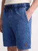 Men's Blue Relaxed Fit Solid Casual Shorts