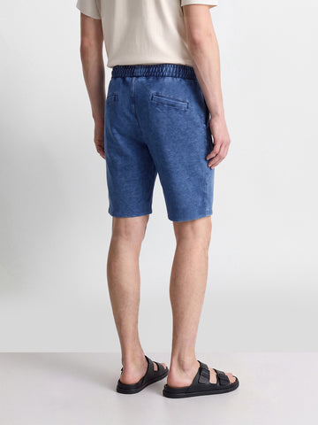 Men's Blue Relaxed Fit Solid Casual Shorts