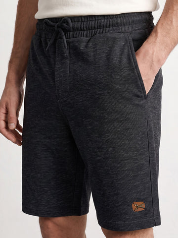 Men's Black Relaxed Fit Solid Casual Shorts