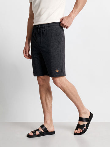 Men's Black Relaxed Fit Solid Casual Shorts