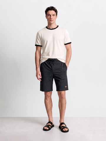 Men's Black Relaxed Fit Solid Casual Shorts