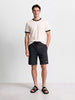 Men's Black Relaxed Fit Solid Casual Shorts