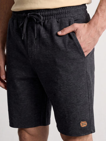 Men's Black Relaxed Fit Solid Casual Shorts