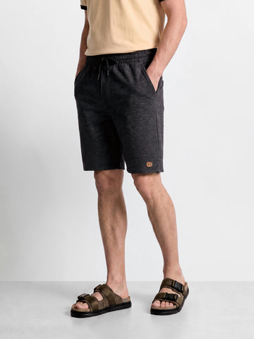 Men's Black Relaxed Fit Solid Casual Shorts