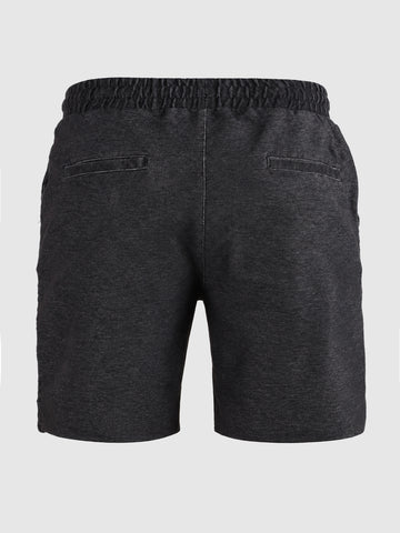 Men's Black Relaxed Fit Solid Casual Shorts