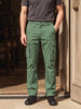 Men's Green Relaxed Straight Fit Solid Utility Cargo
