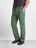 Men's Green Relaxed Straight Fit Solid Utility Cargo