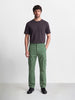 Men's Green Relaxed Straight Fit Solid Utility Cargo