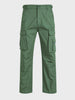 Men's Green Relaxed Straight Fit Solid Utility Cargo