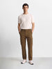 Men's Brown Relaxed Straight Fit Solid Utility Cargo