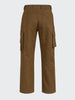 Men's Brown Relaxed Straight Fit Solid Utility Cargo