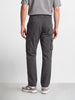 Men's Grey Relaxed Straight Fit Solid Utility Cargo